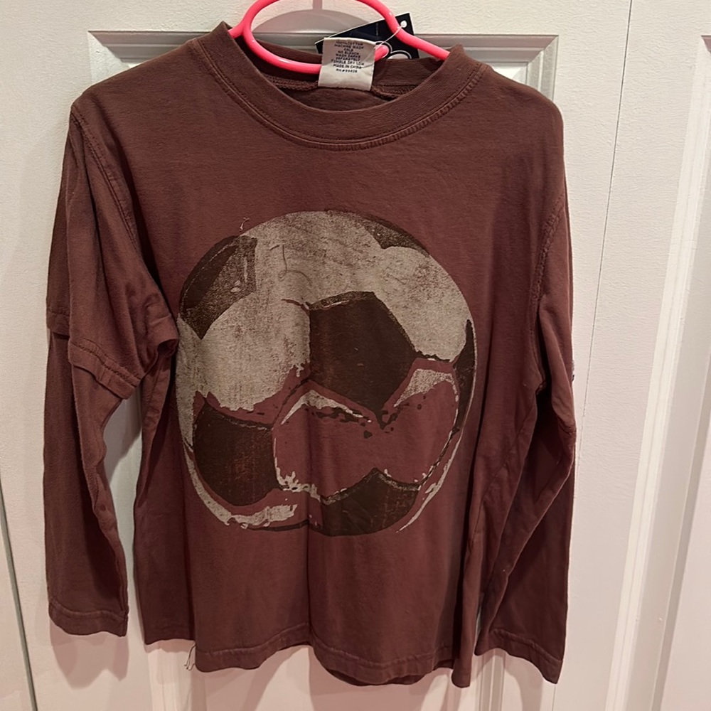 NWT  Dogwood Brown soccer, long sleeve T-shirt
